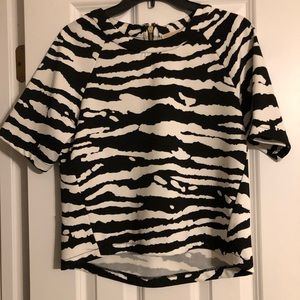 SALE!!! Michael Kors zebra top with zipper